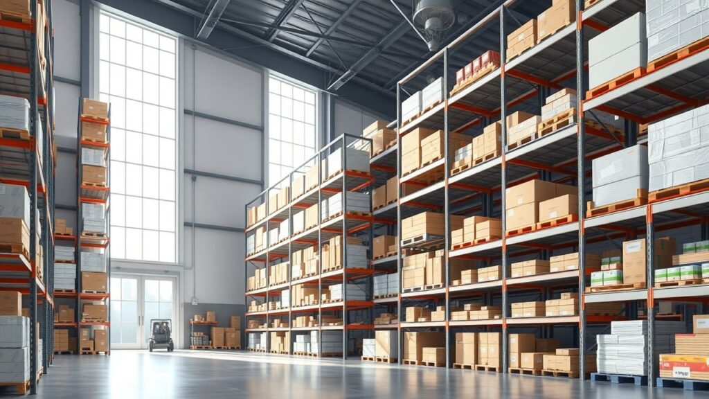 Een moderne en georganiseerde magazijn met ERP M3 ondersteuning.